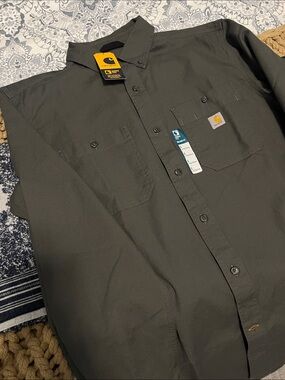 Carhartt Dark Button-Front Work Shirt